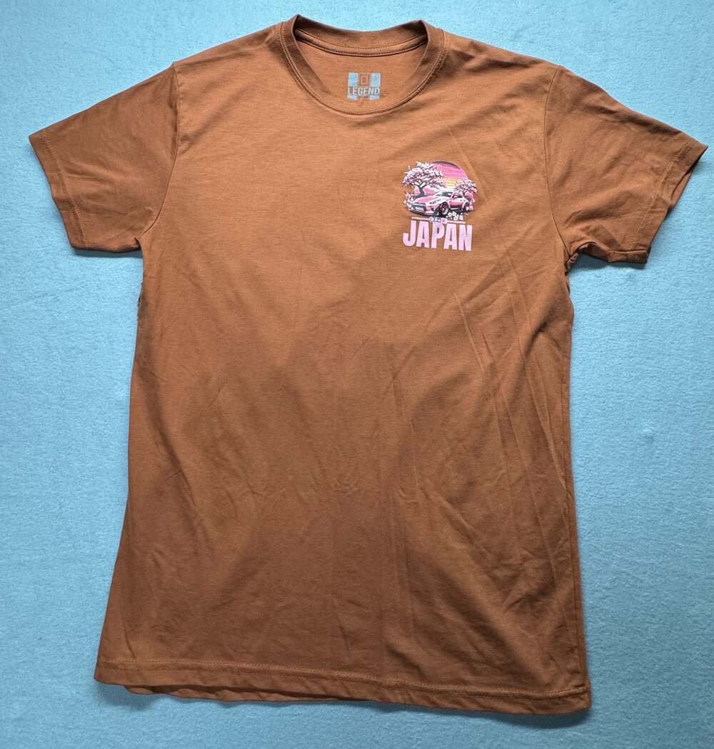 Legend Tokyo Japan Car Graphic T-Shirt Brown Size L
